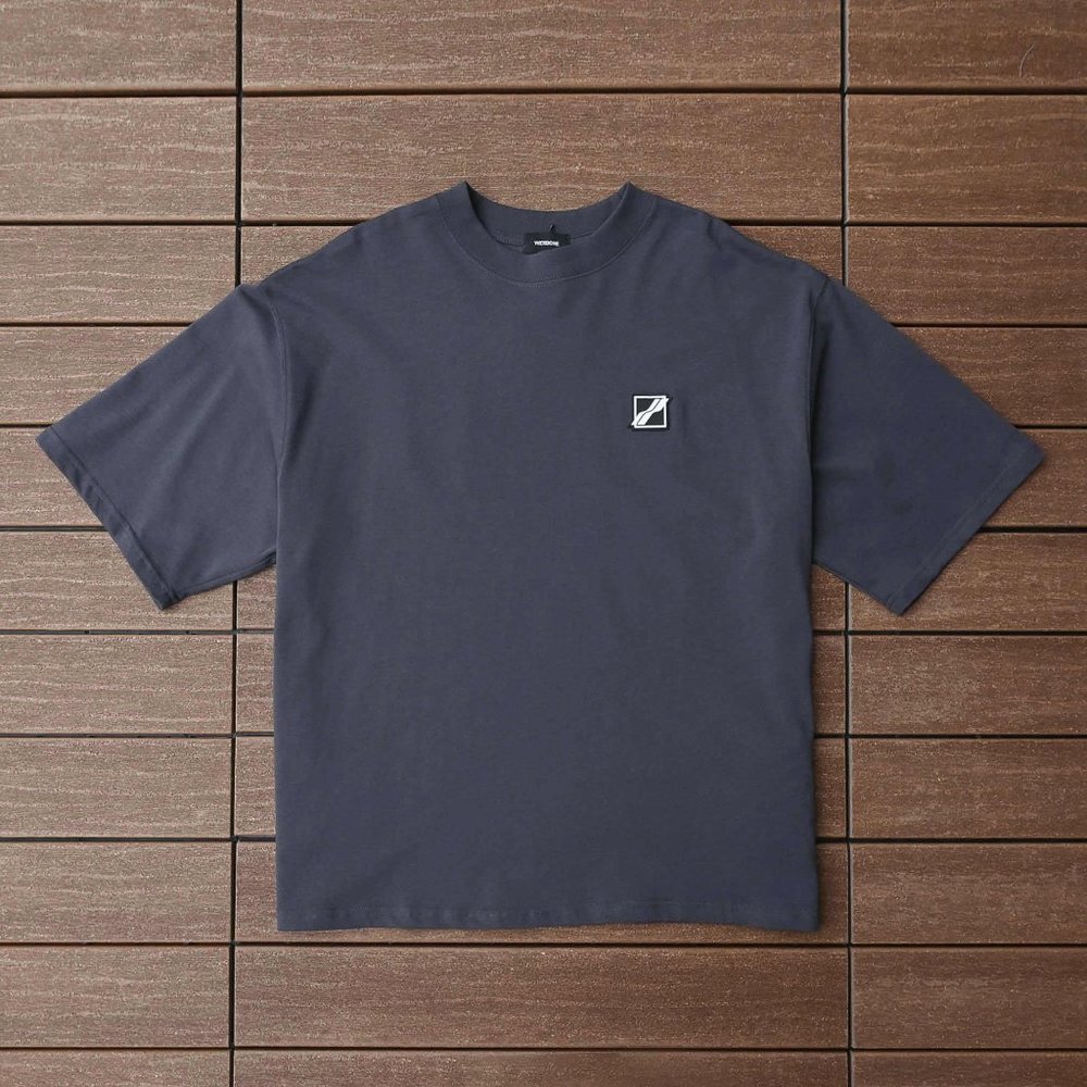 We11 Done Back Painted Letters Logo T Shirt in Gray
